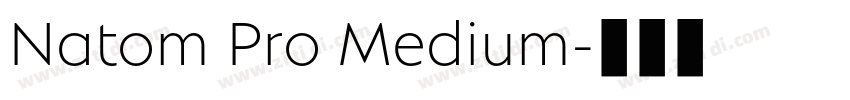 Natom Pro Medium字体转换 Natom Pro Medium字体转换